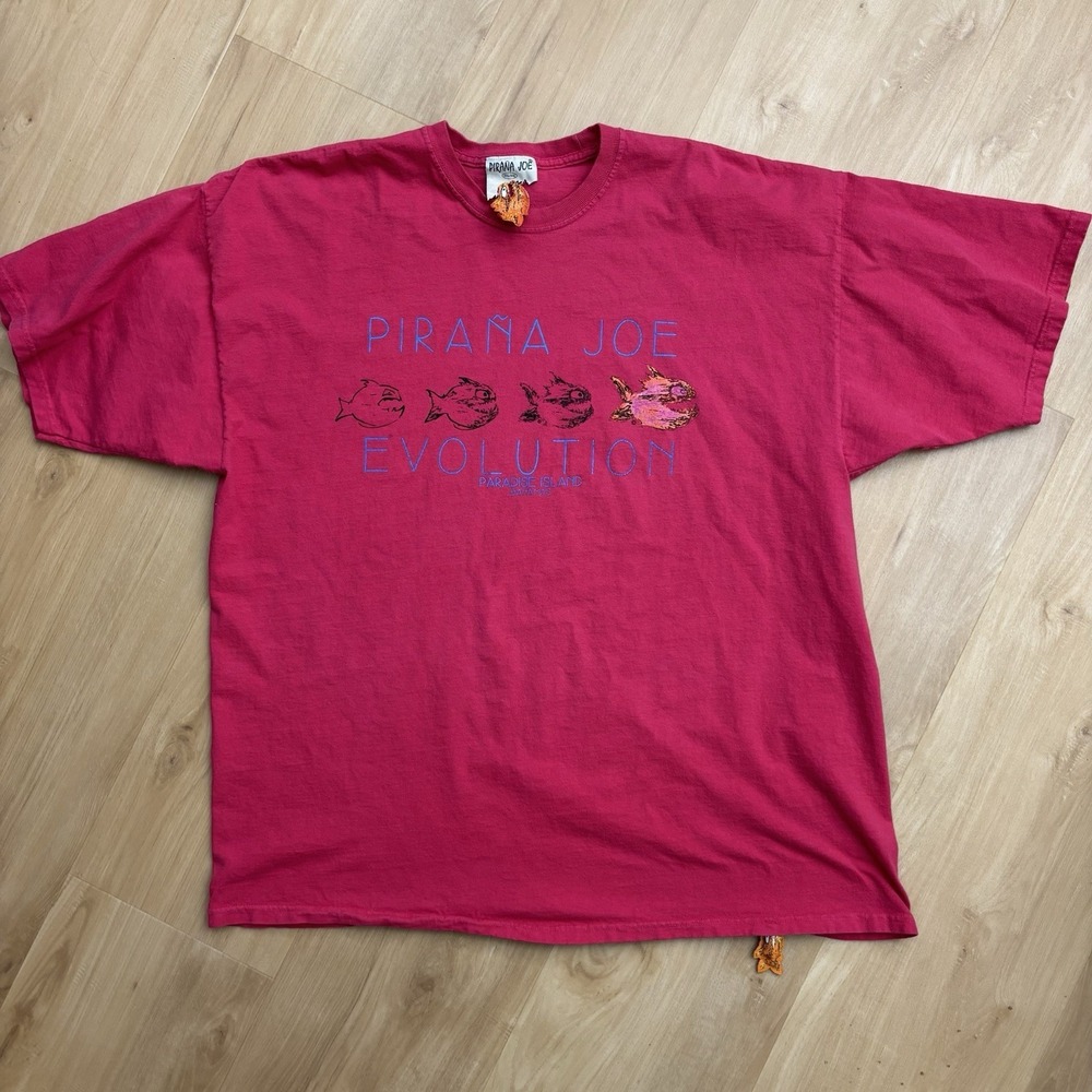 Vintage Pirana Joe‎ Tshirt XXL Paradise Island Bahamas